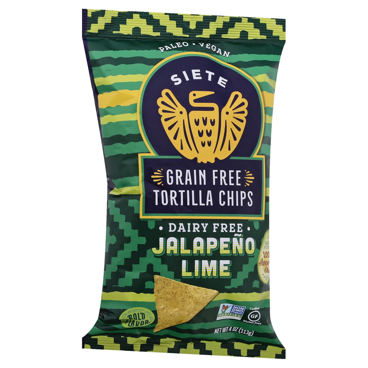 slide 5 of 9, Siete Grain Free Dairy Free Jalapeno Lime Tortilla Chips 4 oz, 4 oz