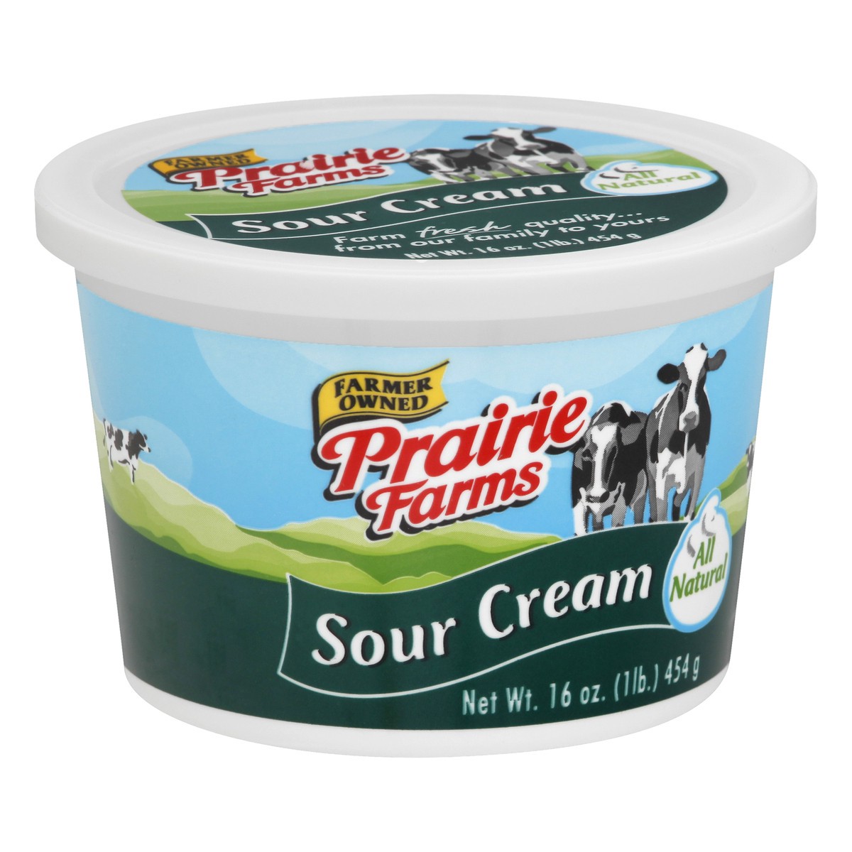 slide 4 of 9, Prairie Farms All Natural Sour Cream 16 oz, 16 oz