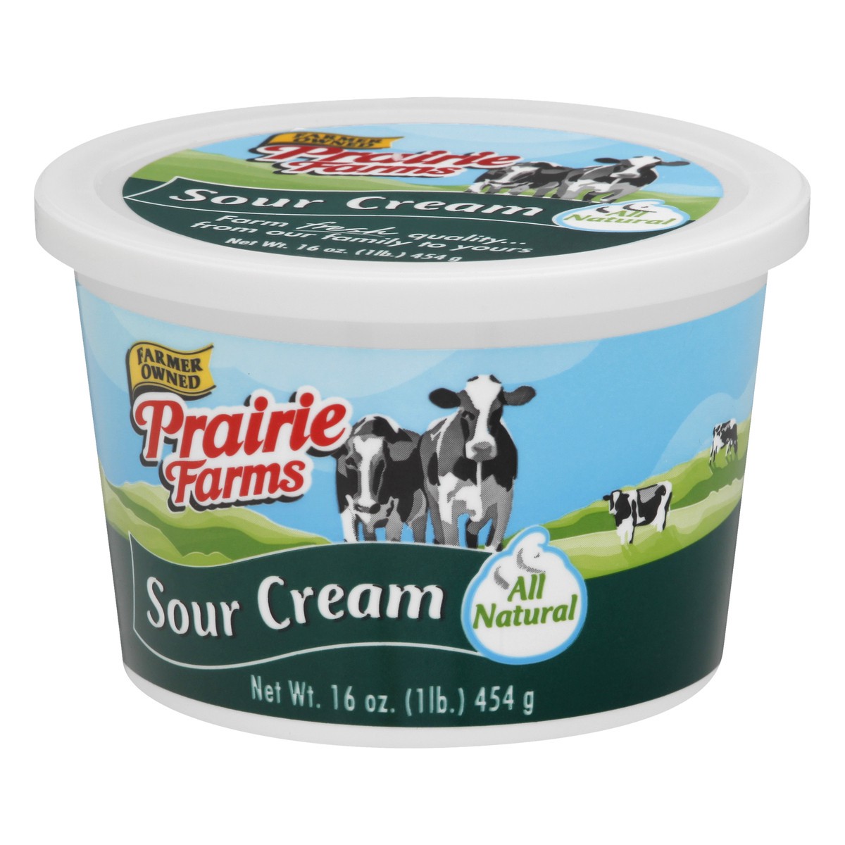 slide 5 of 9, Prairie Farms All Natural Sour Cream 16 oz, 16 oz