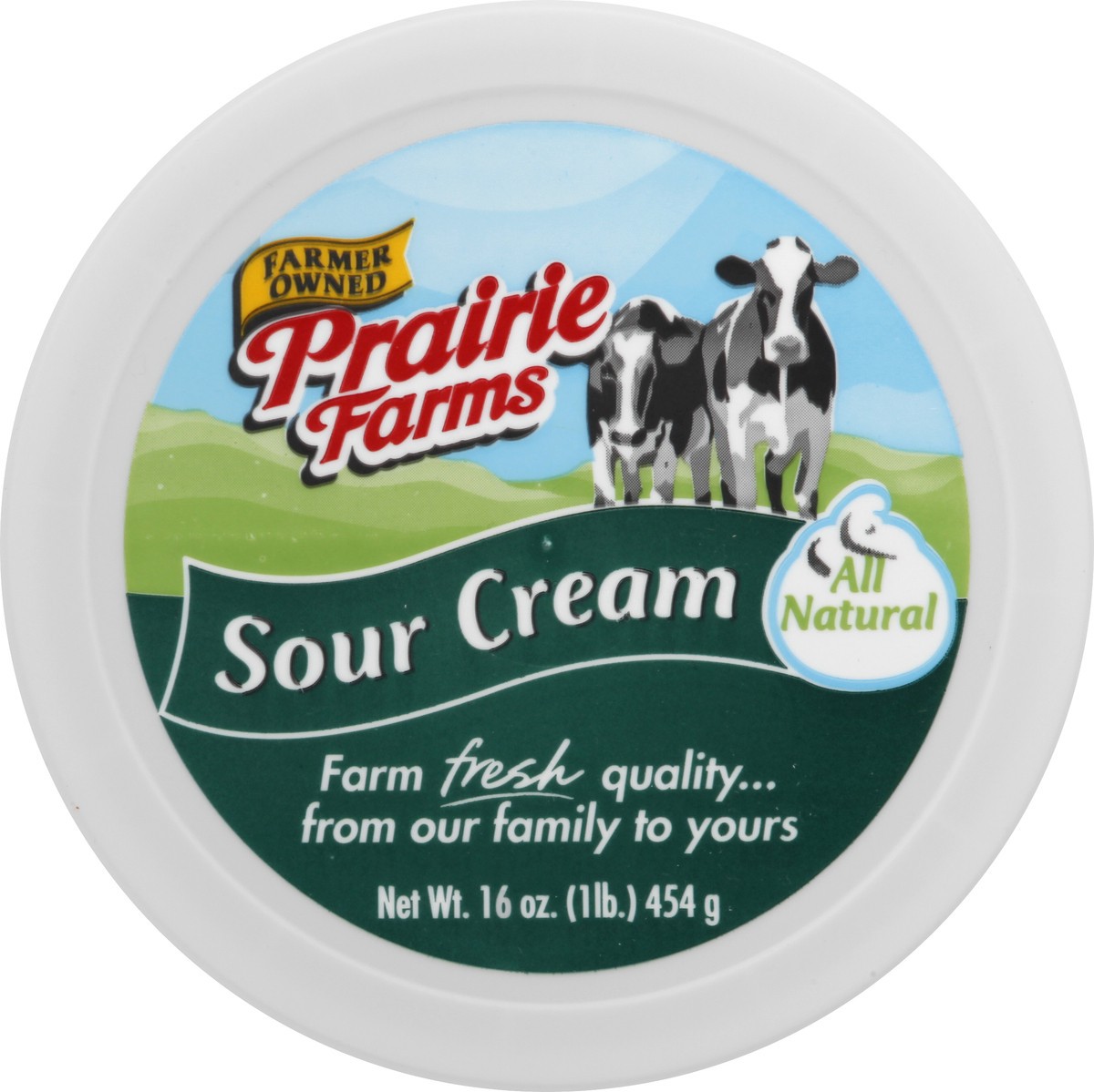 slide 2 of 9, Prairie Farms All Natural Sour Cream 16 oz, 16 oz