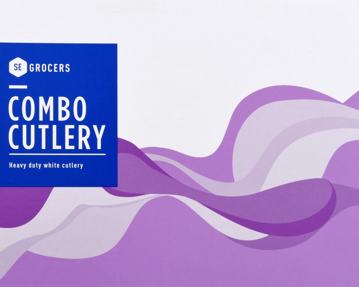 slide 7 of 11, SE Grocers Hvy Duty White Combo Cutl, 288 ct