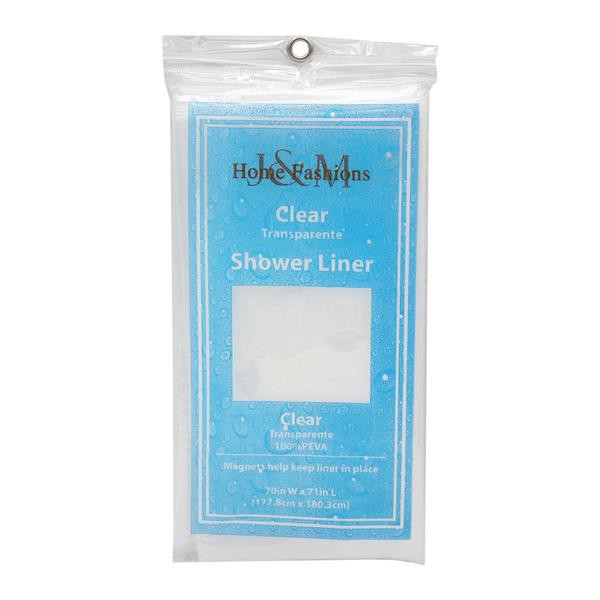 slide 1 of 1, J&M Home Lightweight Shower Liner Clear, 1 ct