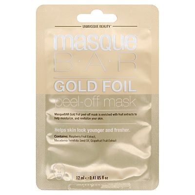 slide 1 of 1, Masque Bar Gold Foil Peel Off Mask, 1 ct