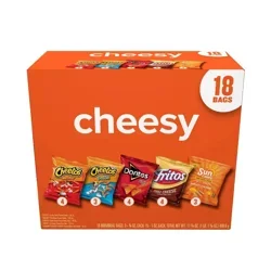 Frito-Lay Cheesy Chip & Snack Mix, 18 Individual Bags