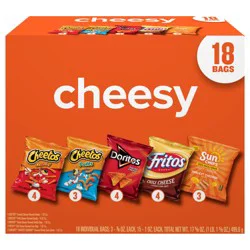 Frito-Lay Cheesy Chip & Snack Mix, 18 Individual Bags