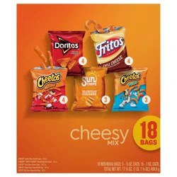 Frito-Lay Cheesy Chip & Snack Mix, 18 Individual Bags