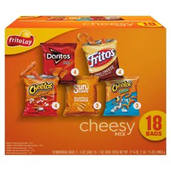 Frito-Lay Cheesy Chip & Snack Mix, 18 Individual Bags