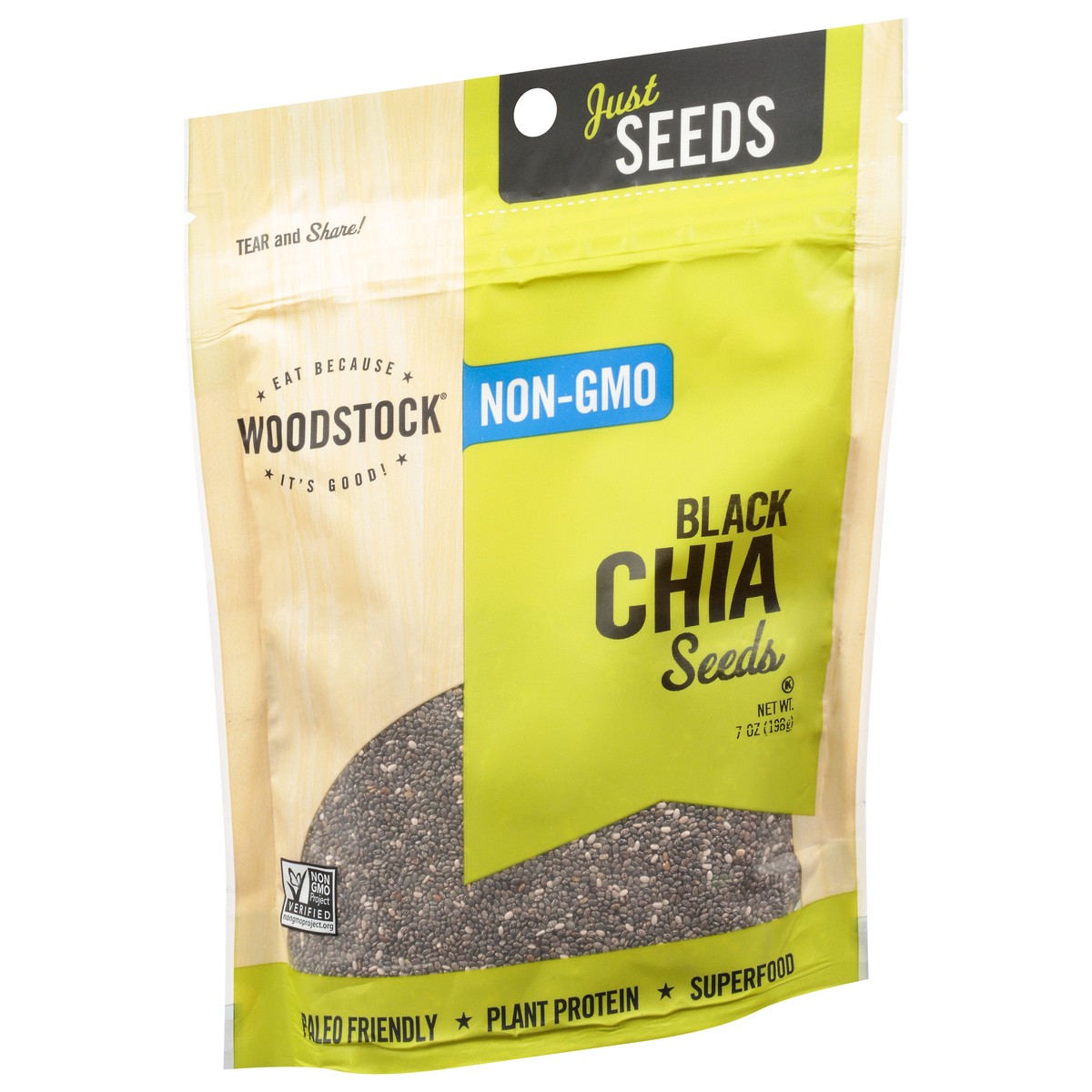 slide 7 of 9, Woodstock Black Chia Seeds 7 oz, 7 oz