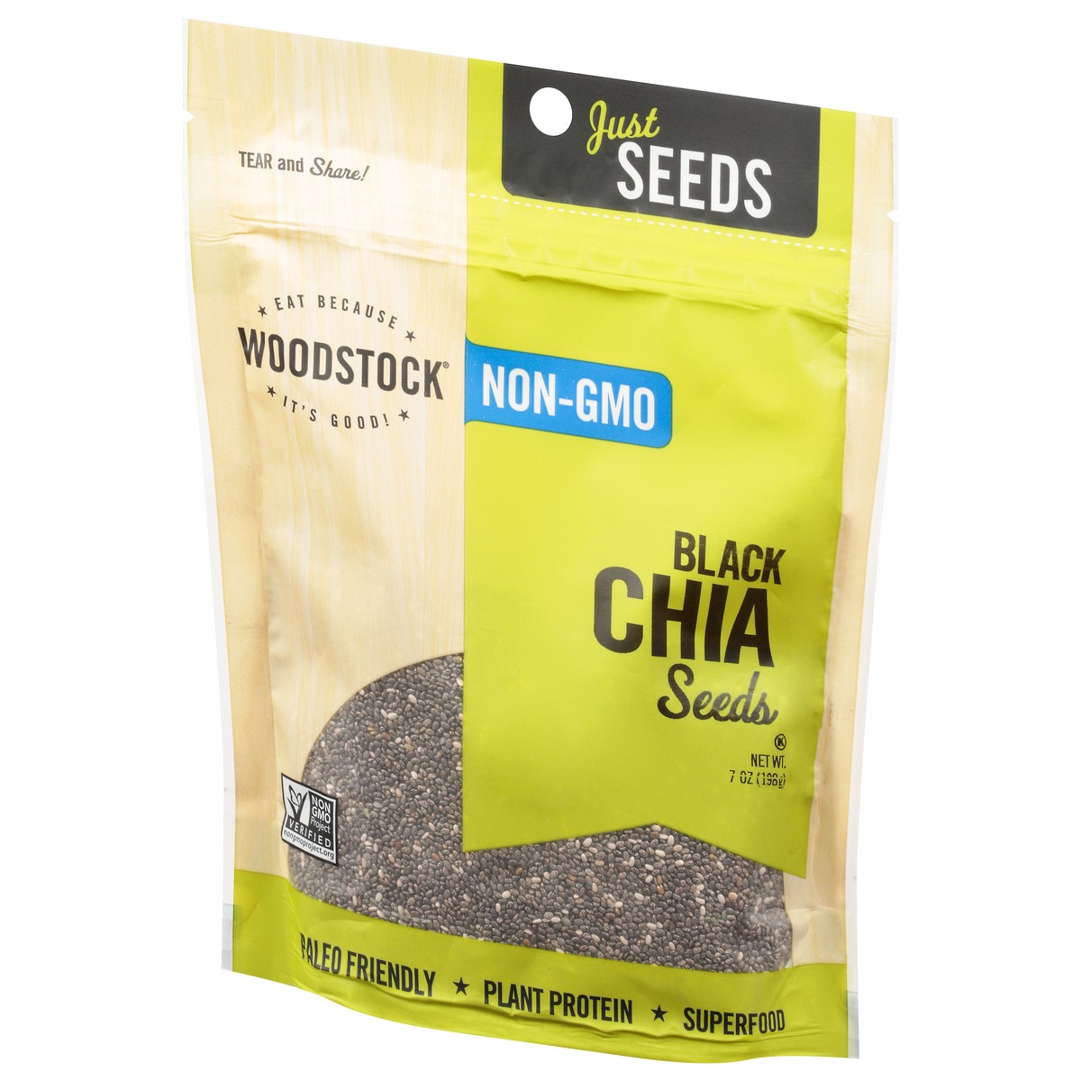 slide 4 of 9, Woodstock Black Chia Seeds 7 oz, 7 oz