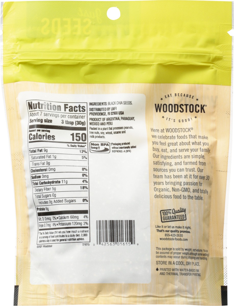 slide 2 of 9, Woodstock Black Chia Seeds 7 oz, 7 oz