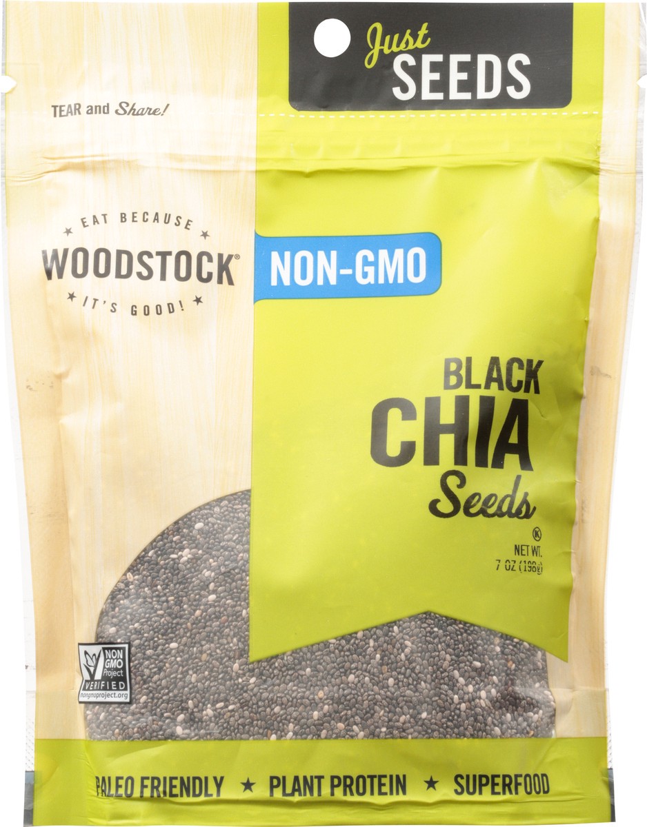 slide 9 of 9, Woodstock Black Chia Seeds 7 oz, 7 oz
