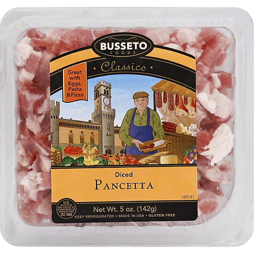 slide 3 of 3, Busseto Foods Diced Pancetta, 5 oz