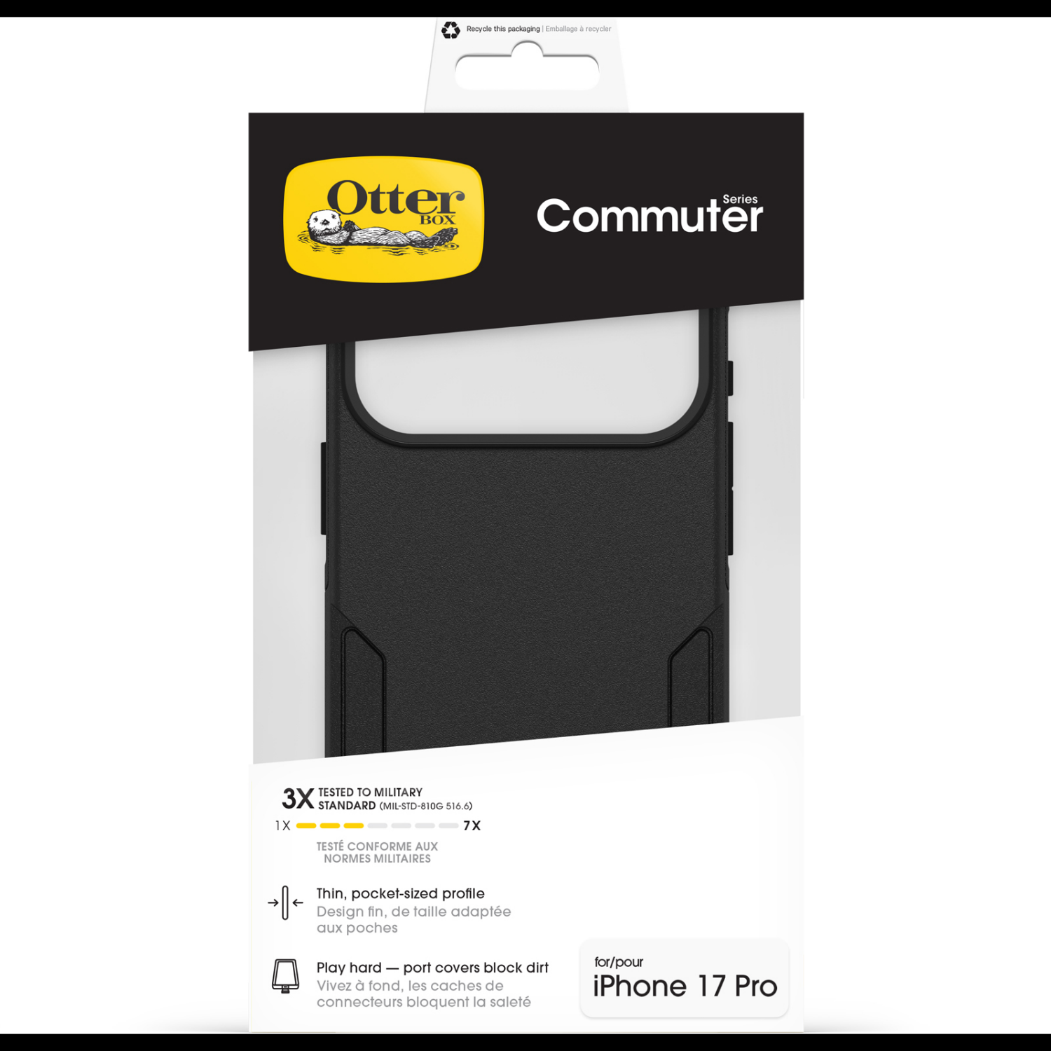 slide 1 of 4, Otterbox iPhone 15 Pro Commuter Black, 1 ct