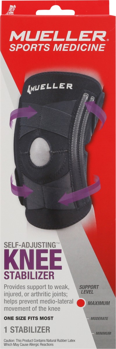 slide 7 of 12, Mueller Self-Adjusting One Size Fits Most Knee Stabilizer 1 ea, 1 ct