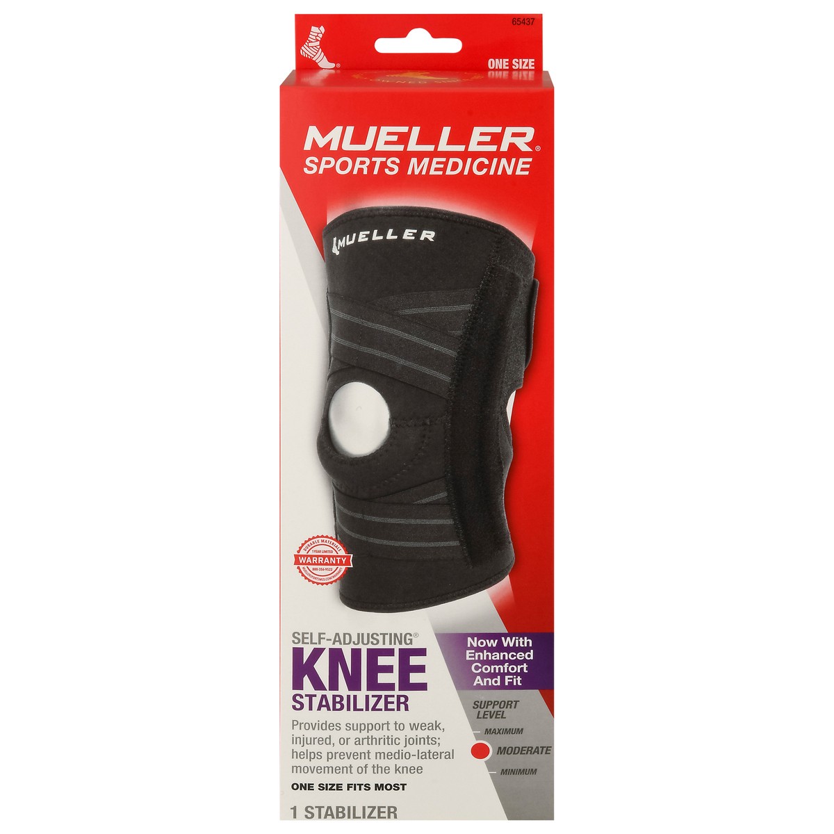 slide 1 of 12, Mueller Self-Adjusting Knee Stabilizer 1 Each, 1 ct