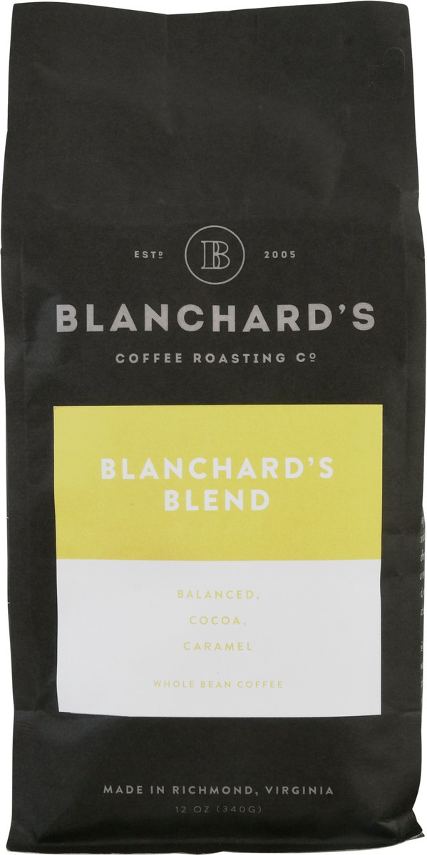 slide 7 of 10, Blanchard's Whole Bean Blanchard's Blend Coffee - 12 oz, 12 oz