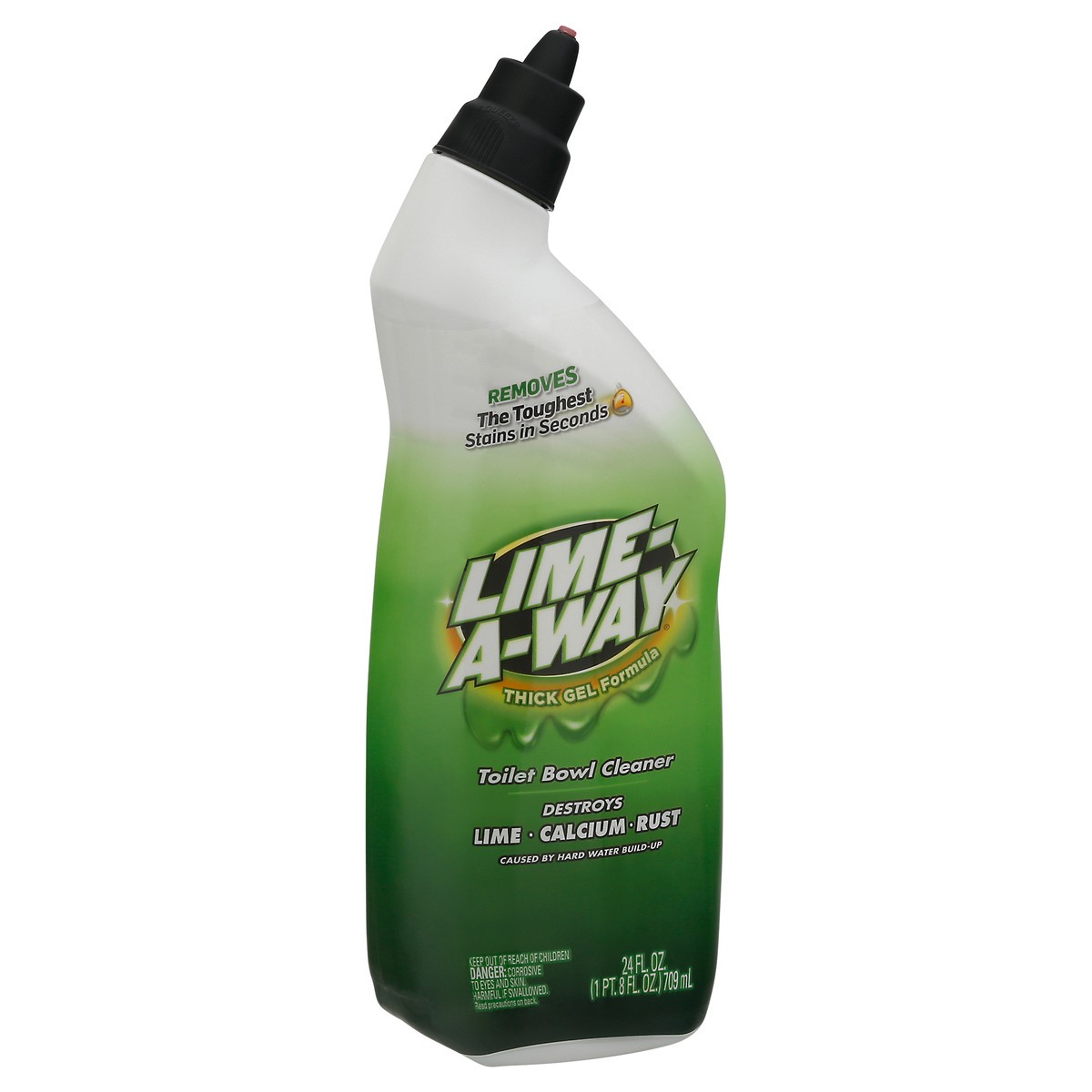 slide 4 of 9, Lime-A-Way Liquid Toilet Bowl Cleaner, 24oz Bottle, Removes Lime Calcium Rust, 24 oz