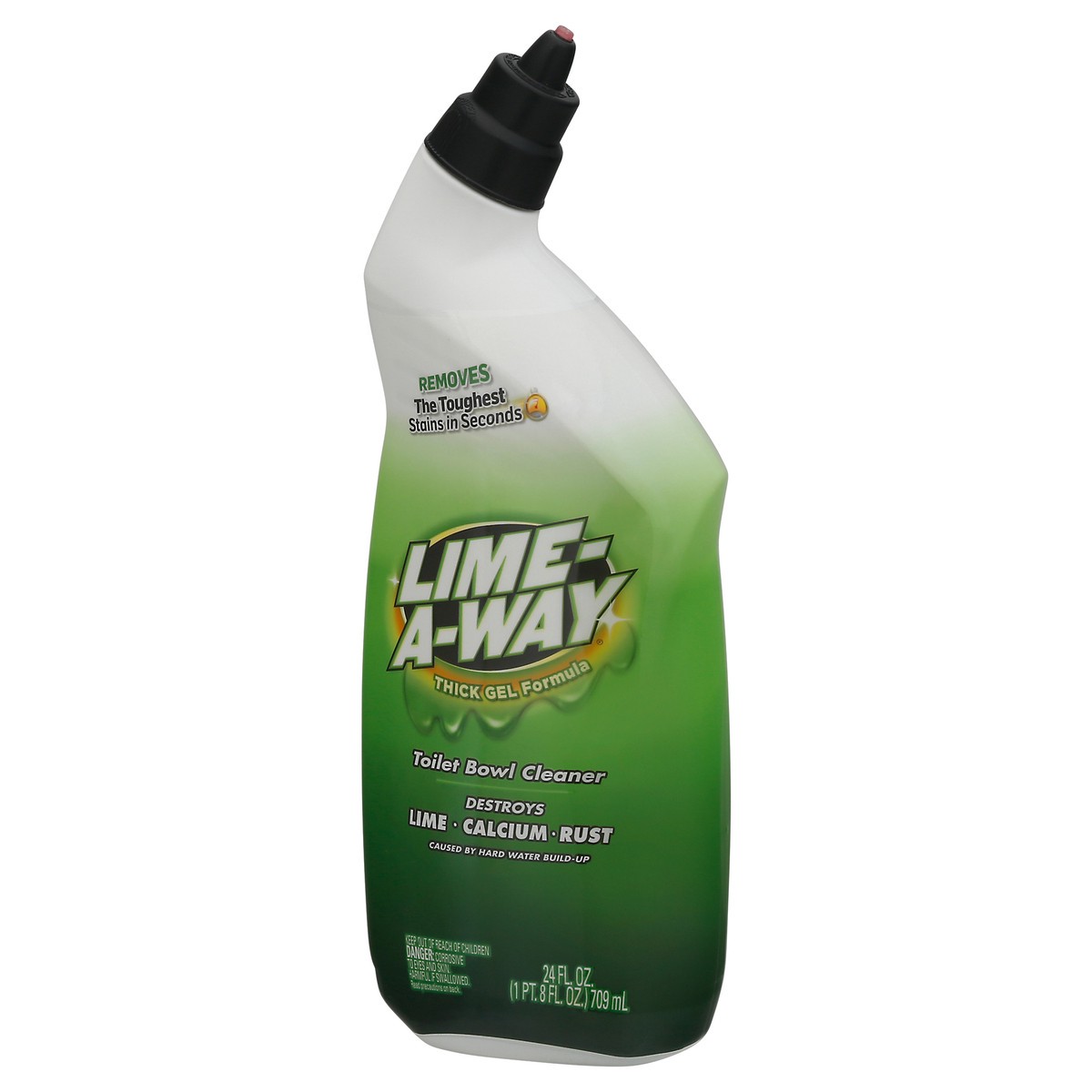 slide 5 of 9, Lime-A-Way Liquid Toilet Bowl Cleaner, 24oz Bottle, Removes Lime Calcium Rust, 24 oz