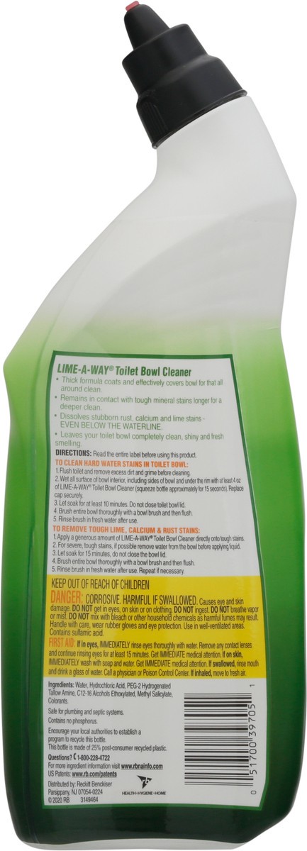 slide 2 of 9, Lime-A-Way Liquid Toilet Bowl Cleaner, 24oz Bottle, Removes Lime Calcium Rust, 24 oz