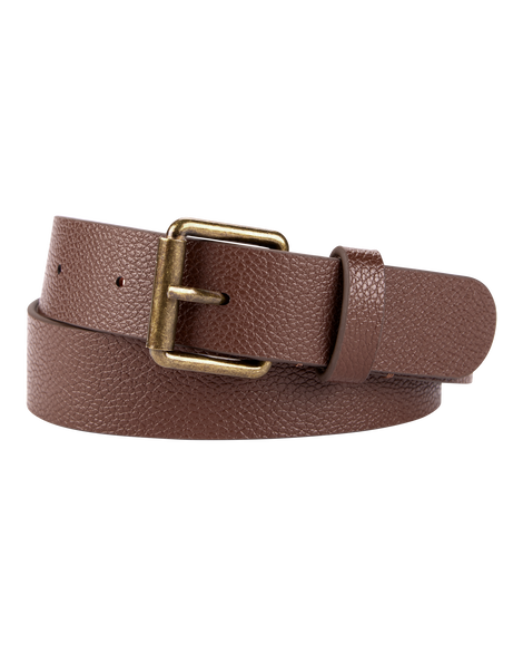 slide 1 of 1, Carter's Faux Leather Belt Brown S, 1 ct