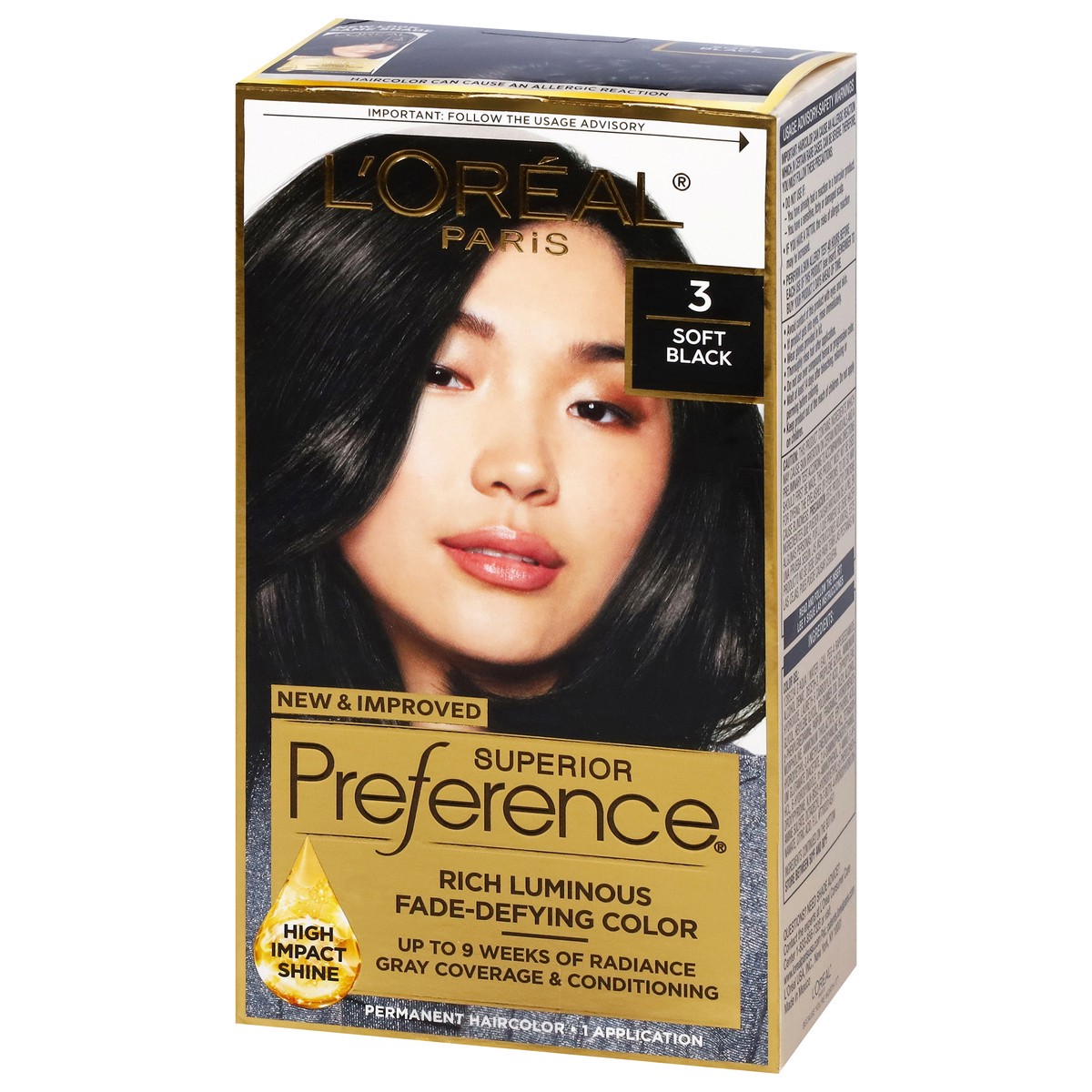 slide 3 of 4, L'Oréal 3 Soft Black Permanent Haircolor 1 Each, 1 ct