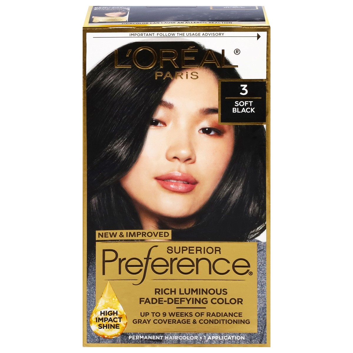 slide 1 of 4, L'Oréal 3 Soft Black Permanent Haircolor 1 Each, 1 ct