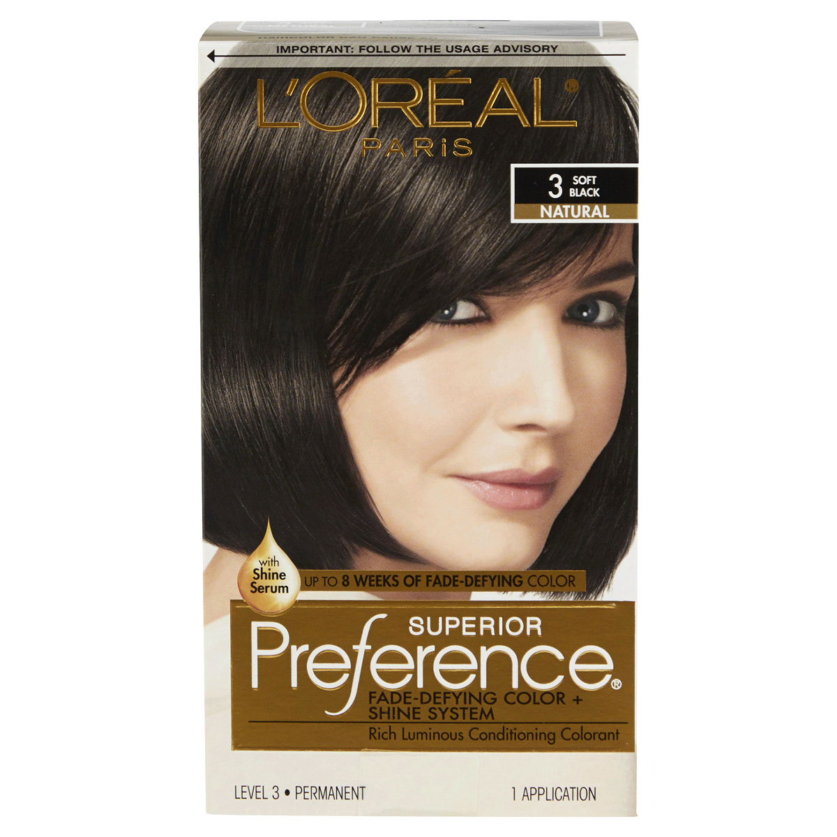 slide 1 of 1, L'Oréal Superior Preference Fade Defying Color + Shine System  3 Soft Black, 1 ct