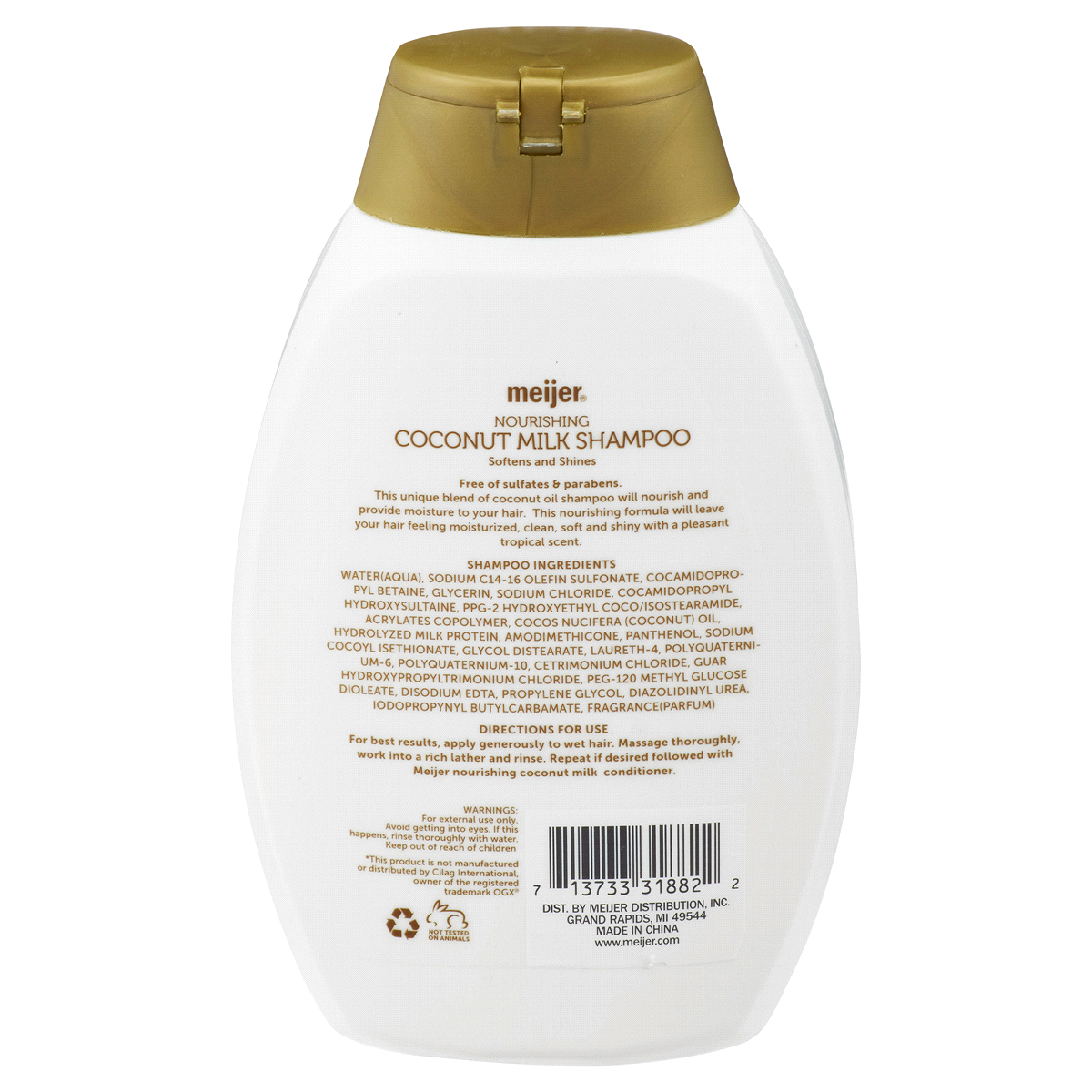 slide 2 of 2, Meijer Nourishing Coconut Milk Shampoo, 13 oz