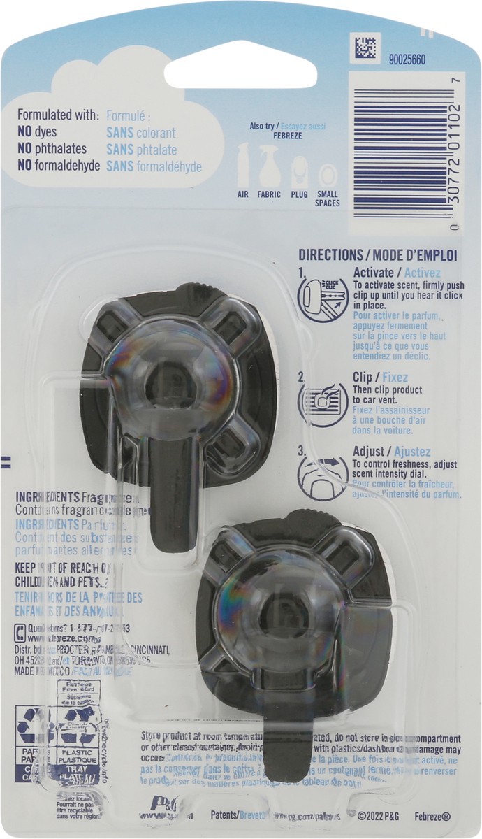 slide 8 of 9, Febreze Auto Vent Clips Old Spice Air Freshener Blister Pack 2 ea, 2 ct