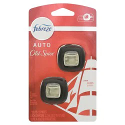 Febreze Auto Vent Clips Old Spice Air Freshener Blister Pack 2 ea