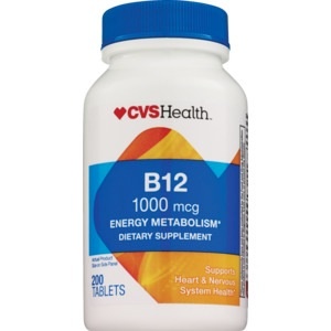 slide 1 of 1, CVS Health Vitamin B12 Tablets, 200 ct; 1000 mcg