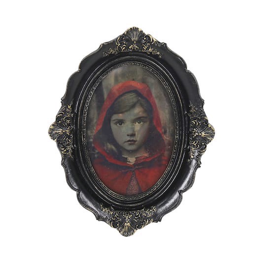 slide 1 of 3, 8.25" Lenticular Red Riding Hood Tabletop Decor In Ornate Frame By Ashland, 6.5 in x 1 in x 8.25 in