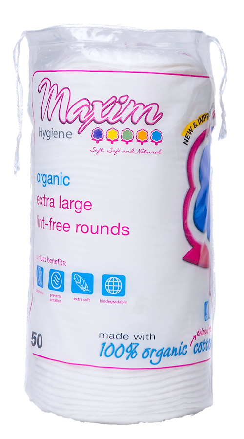 slide 1 of 1, Maxim Extra Large Organic Cotton Rounds, 50 ct