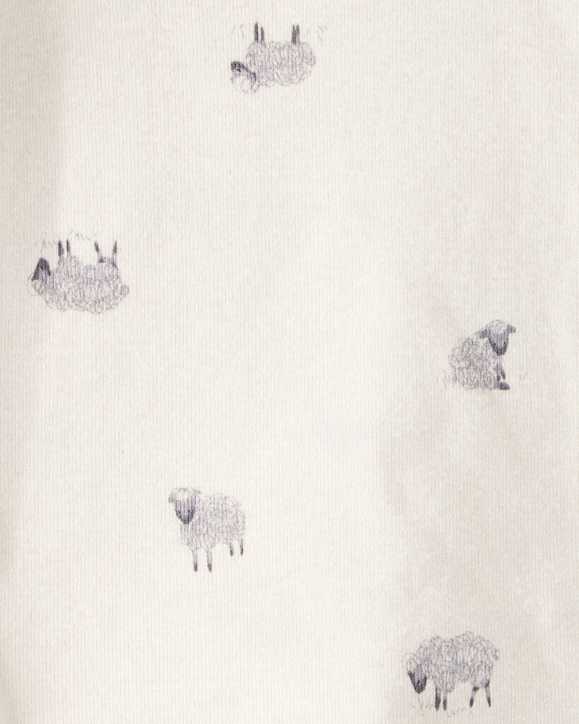 slide 2 of 5, Carter's Baby Girl 4-Pack Sheep Print Long-Sleeve Multipack Bodysuits - Black/White Multi 12M, 1 ct