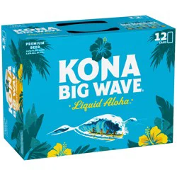 Kona Big Wave Liquid Aloha Premium Beer 12 - 12 fl oz Cans