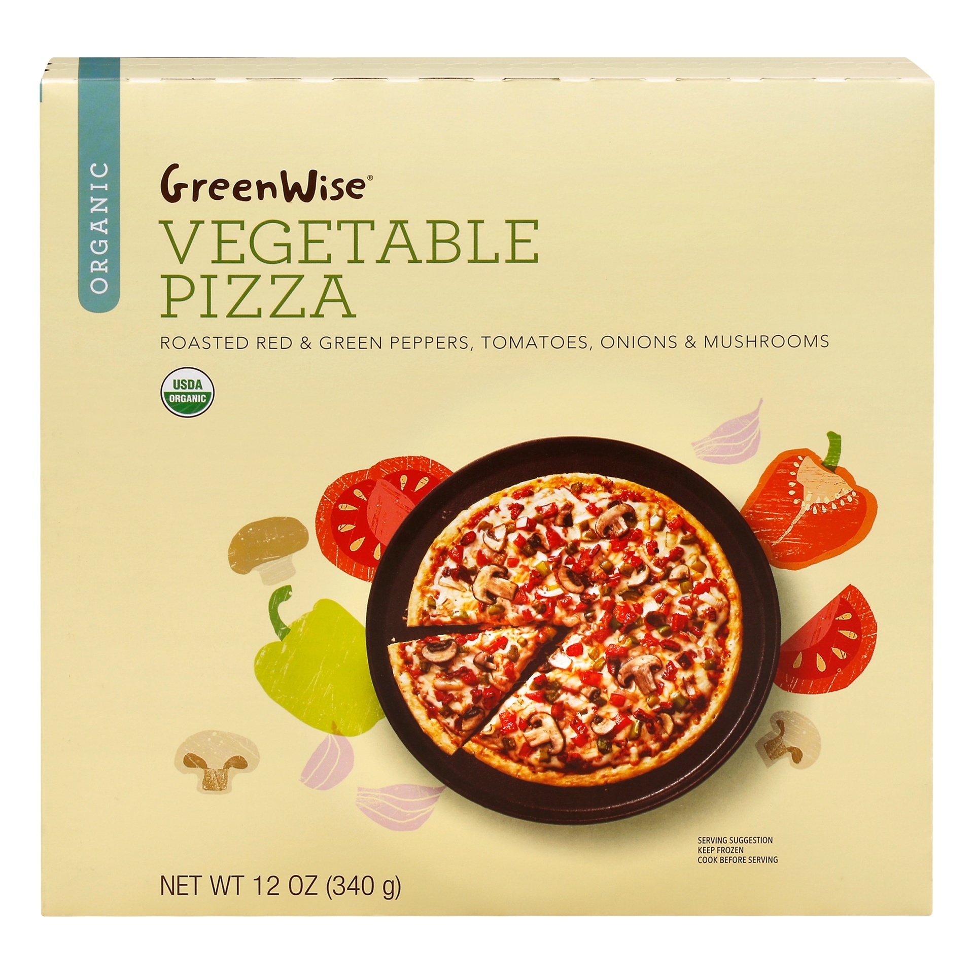 slide 1 of 1, Publix GreenWise Organic Vegetable Pizza, 12 oz