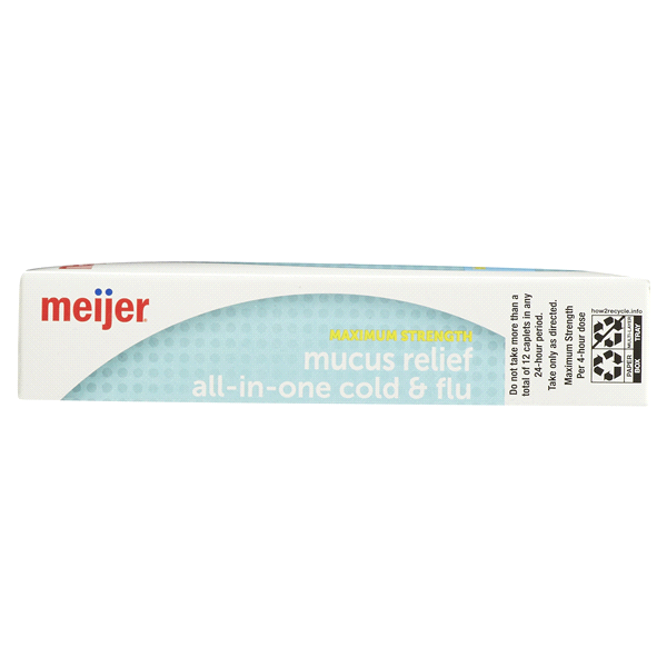 slide 25 of 29, Meijer Mucus Relief All-In-One Cold & Flu, 20 Caplets, 20 ct