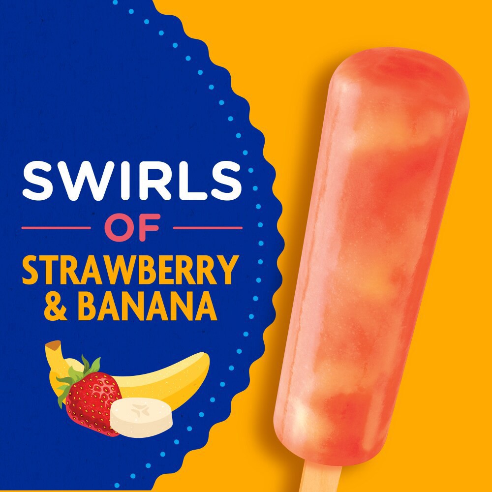 slide 3 of 6, Kroger Ice Pix Strawberry-Banana Pops, 9 ct; 3 fl oz