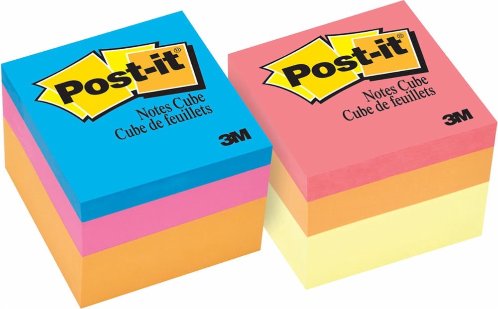 slide 1 of 4, Post-It Mini Cube Sticky Notes - Wave Pink, 400 ct