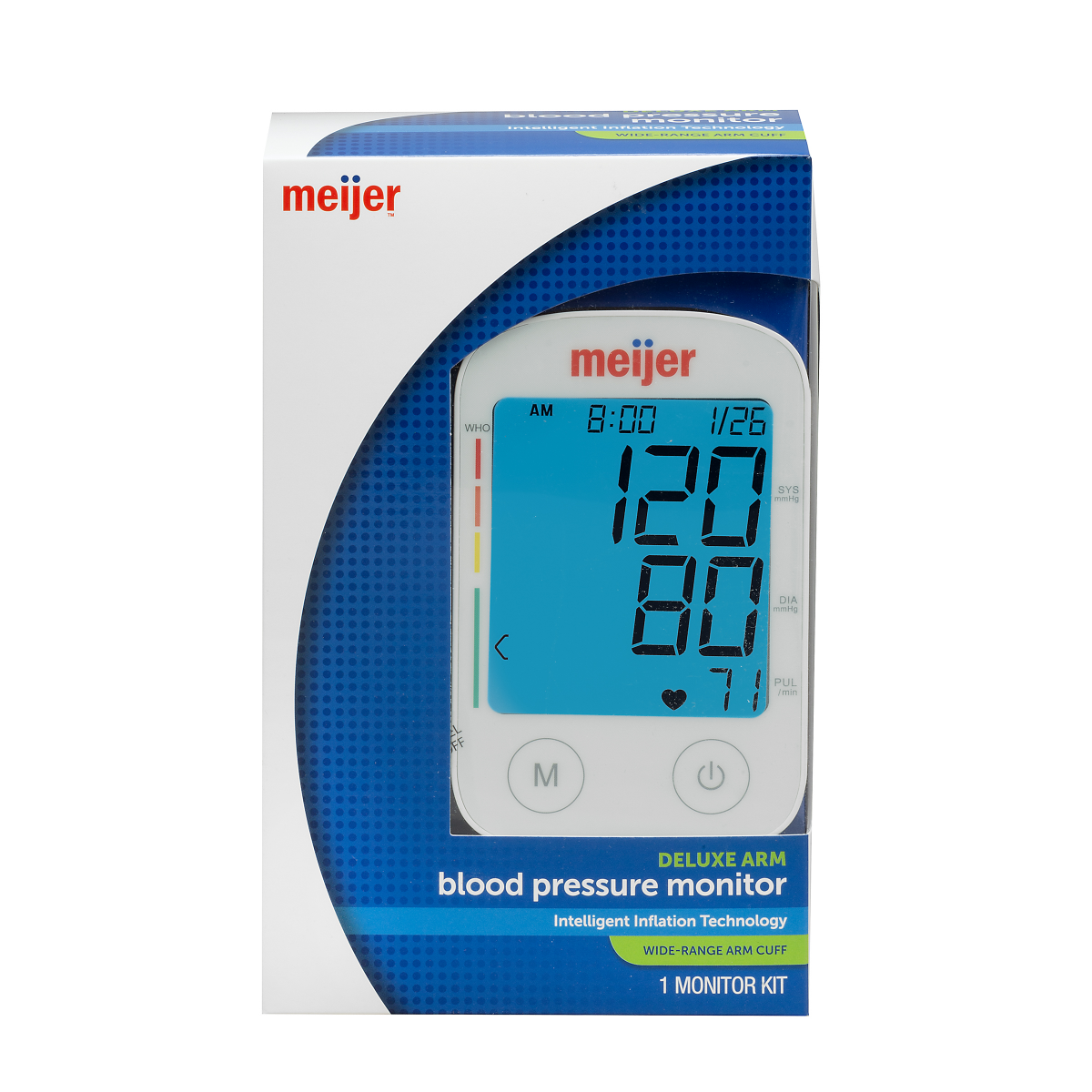 slide 1 of 4, Meijer Blood Pressure Monitor Complete Monitoring System, 1 ct