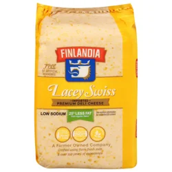 Finlandia Deli Low Sodium Imported Lacey Swiss Cheese - Thin Sliced