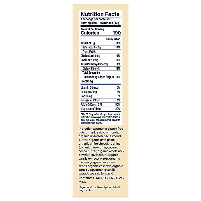 slide 2 of 2, Bundle Organics White Chocolate Almond Nursing Milk Boost Bites, 6 oz