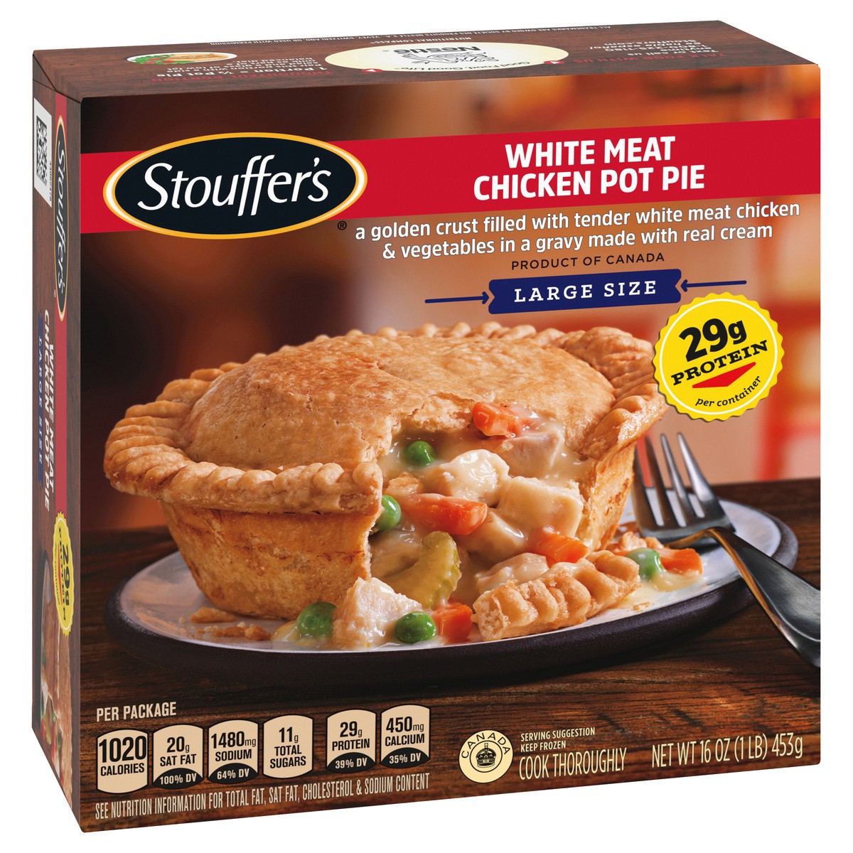 slide 2 of 8, Stouffer's White Meat Chicken Pot Pie Frozen Meal, 16 oz