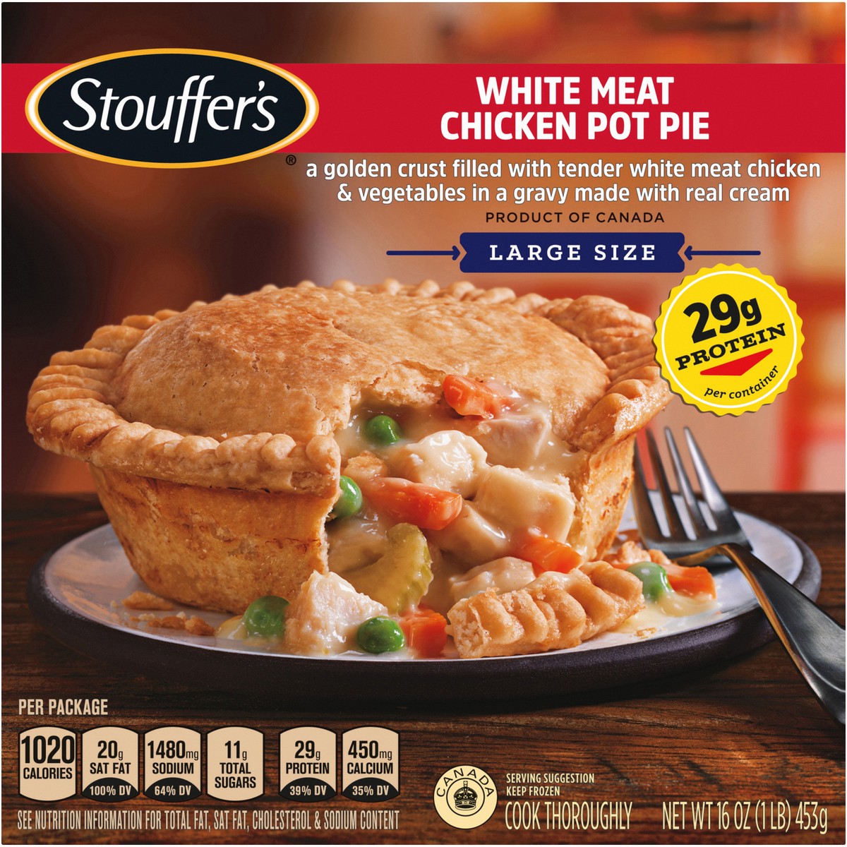 slide 5 of 8, Stouffer's White Meat Chicken Pot Pie Frozen Meal, 16 oz