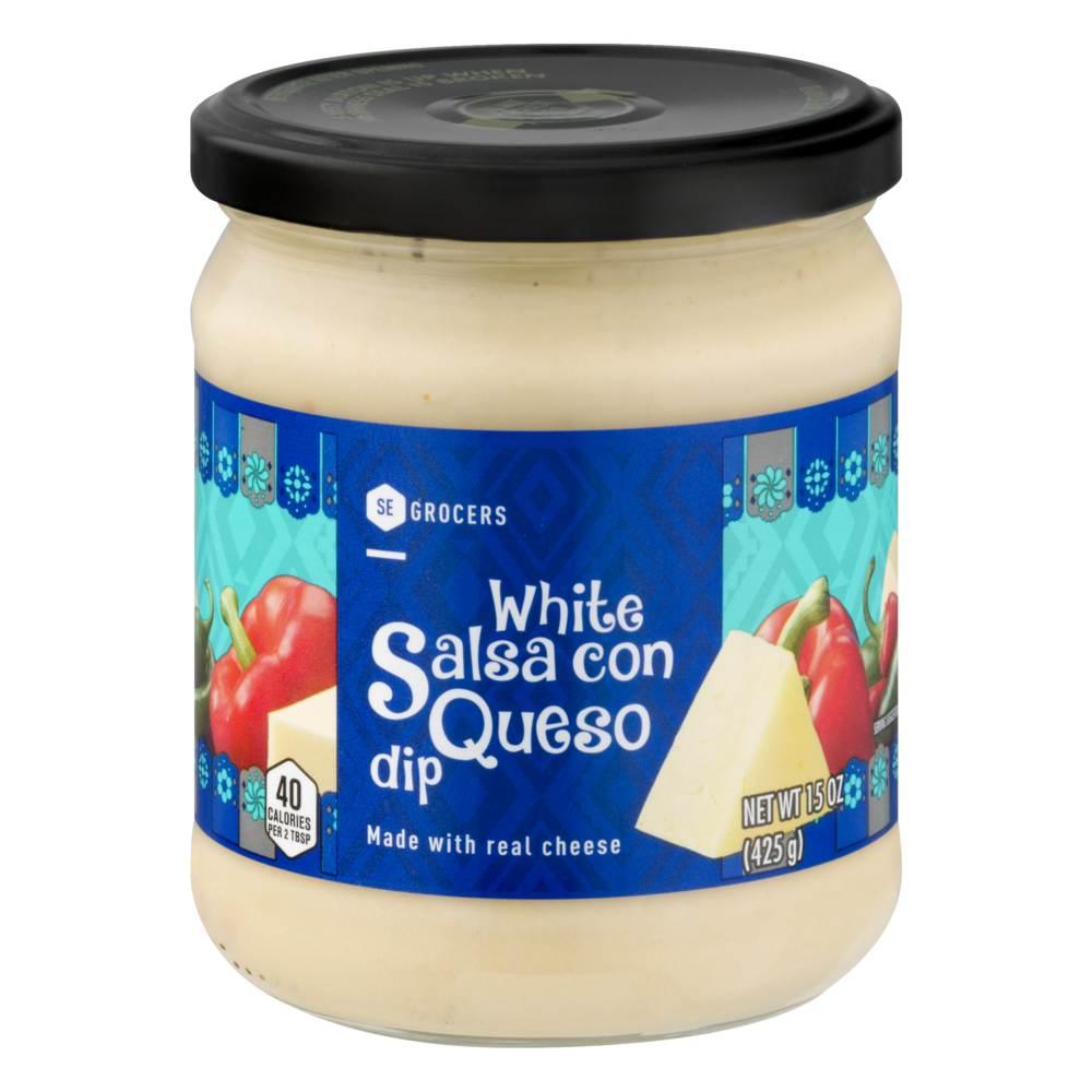 slide 1 of 1, SE Grocers Wh Salsa Con Queso, 15 oz