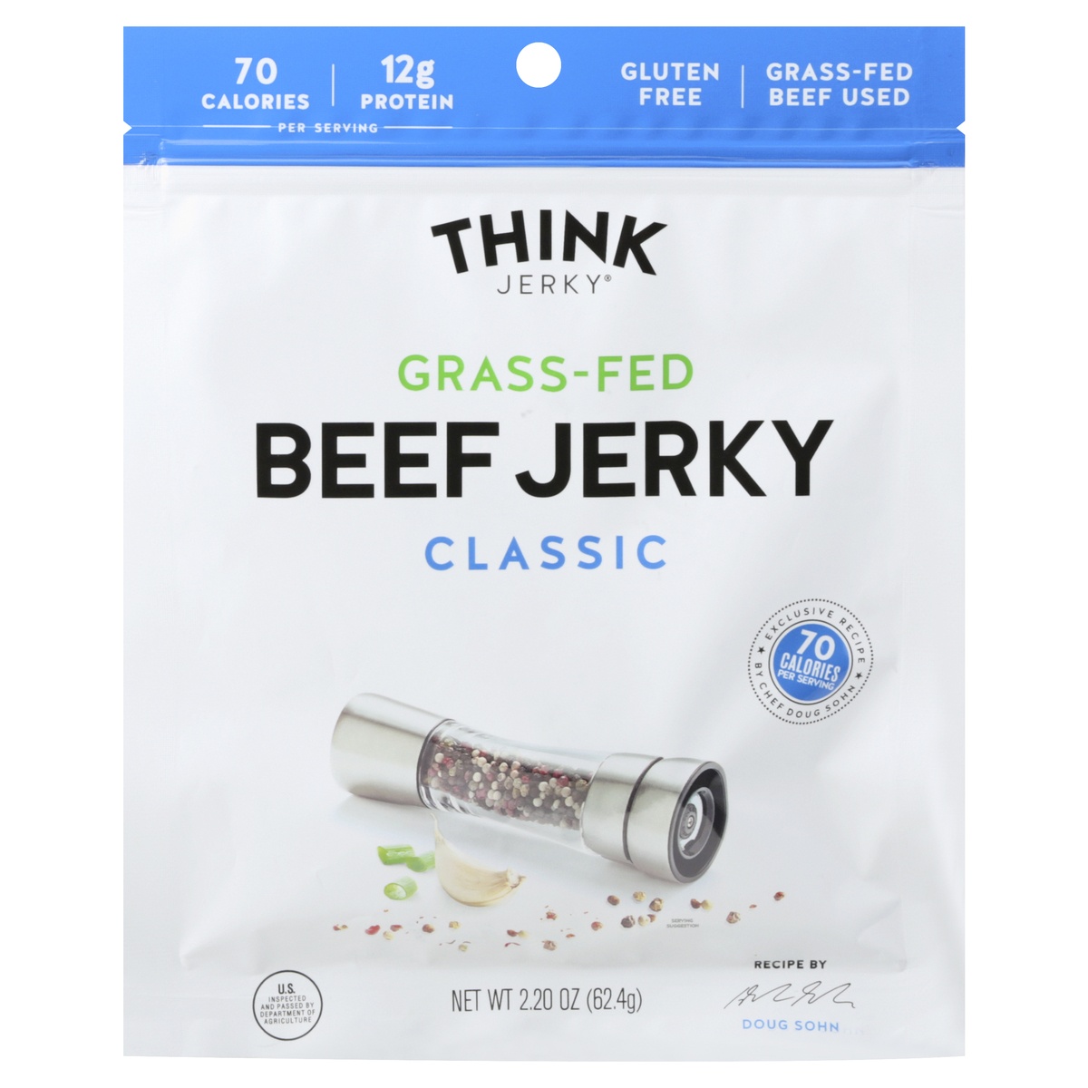 slide 1 of 1, Think Jerky Classic Beef Jerky 2.2 oz, 2.2 oz