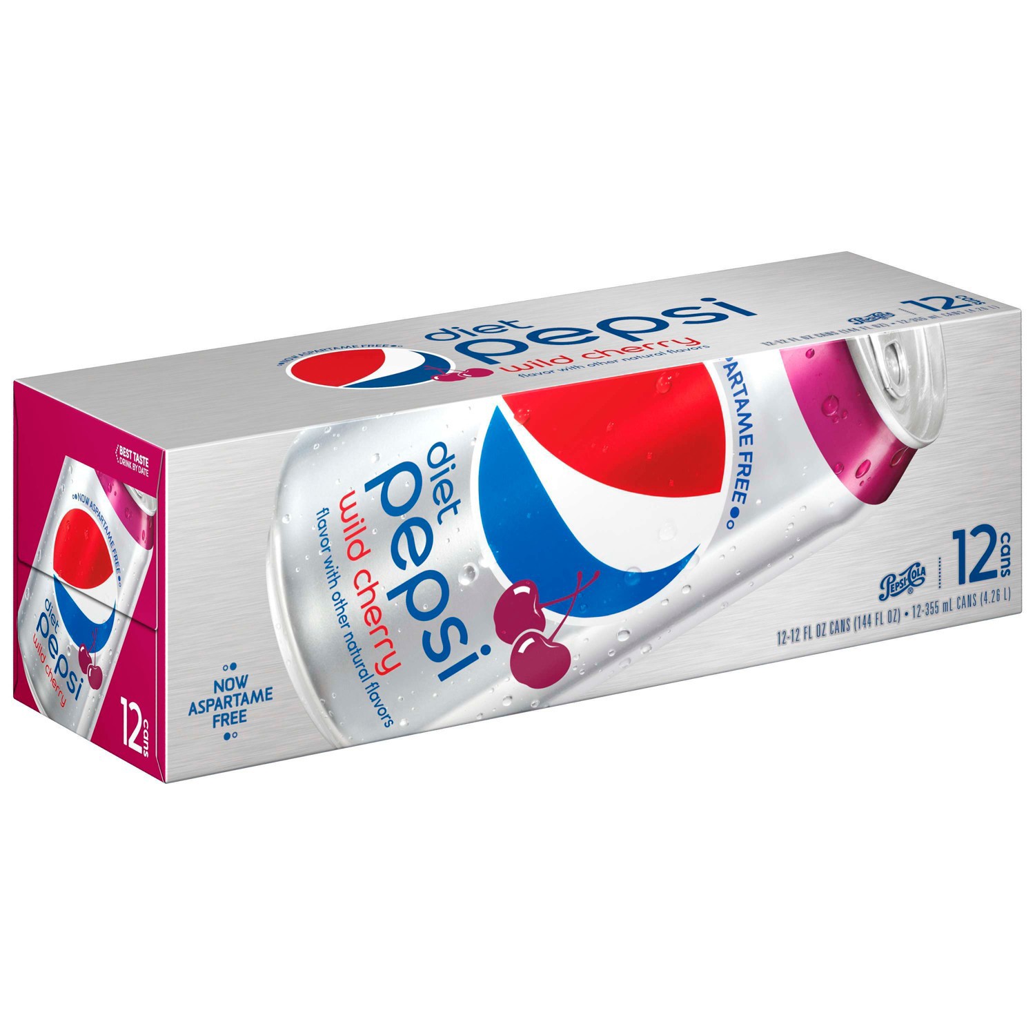 slide 1 of 19, Diet Pepsi Wild Cherry Cola- 12 ct; 12 fl oz, 12 ct; 12 fl oz