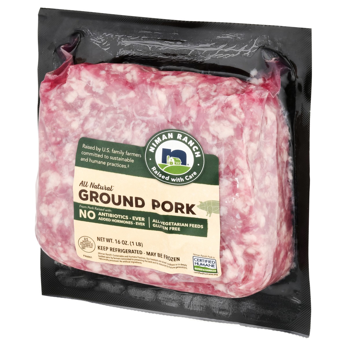 slide 3 of 14, Niman Ranch All Natural Ground Pork 16 oz, 16 oz