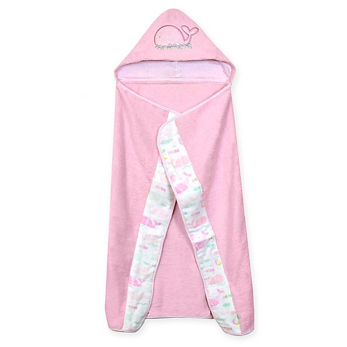 slide 1 of 2, Just Born Under the Sea Hooded Towel - Pink, 1 ct