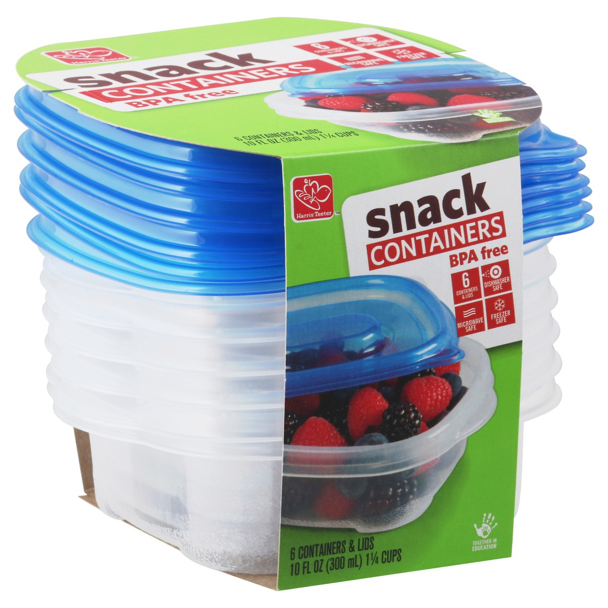 slide 5 of 9, Harris Teeter Snack Storage Containers, 6 ct